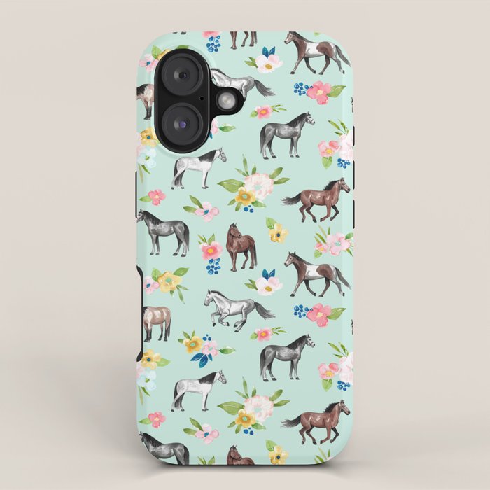 Horses and Flowers, Mint Blue, Watercolor Floral, Equestrian Decor, Ho – Society6 Horses and Flowers, Mint Blue, Watercolor Floral, Equestrian Decor, Ho – Society6