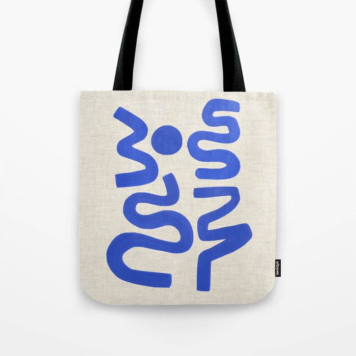 Blue Zig Wiggles Tote Bag – Society6