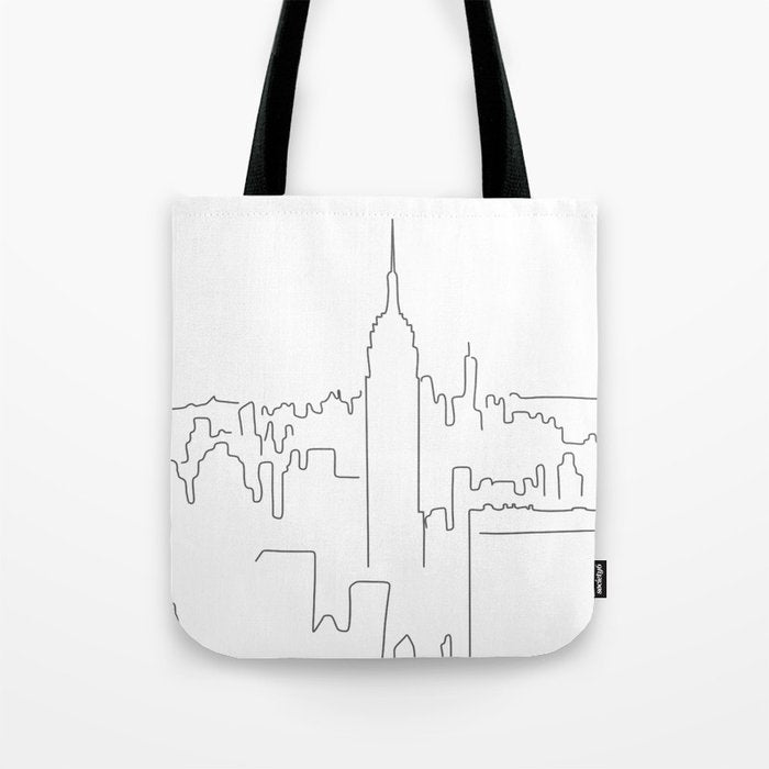 Minimal Line New York City Tote Bag Society6