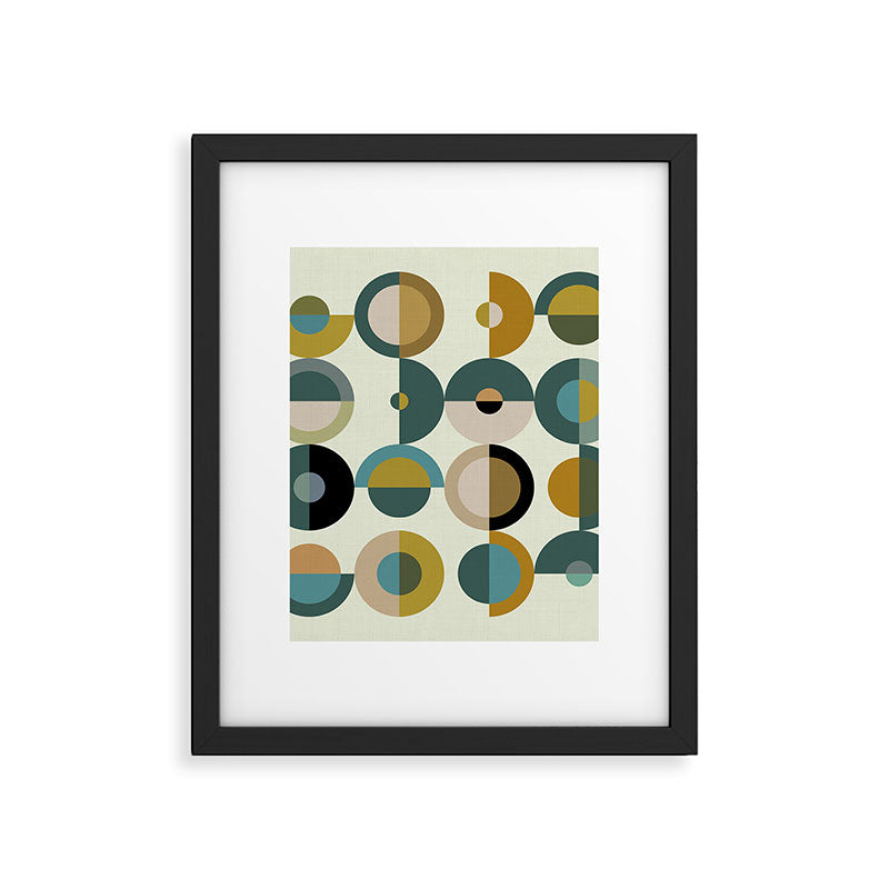 mid century modern geometric art Framed Art Print – Society6