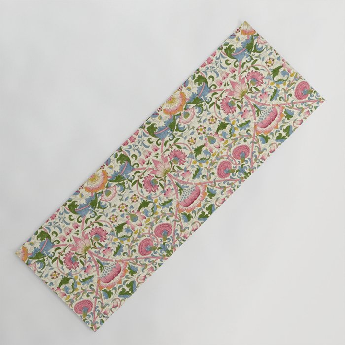 William Morris Vintage Lodden Blush Pink & Woad Blue Yoga Mat