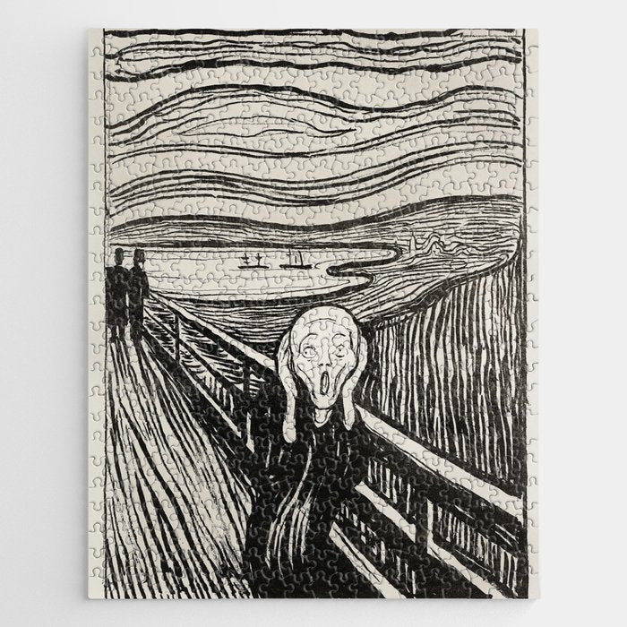 Edvard Munch The Scream Woodblock Jigsaw Puzzle – Society6