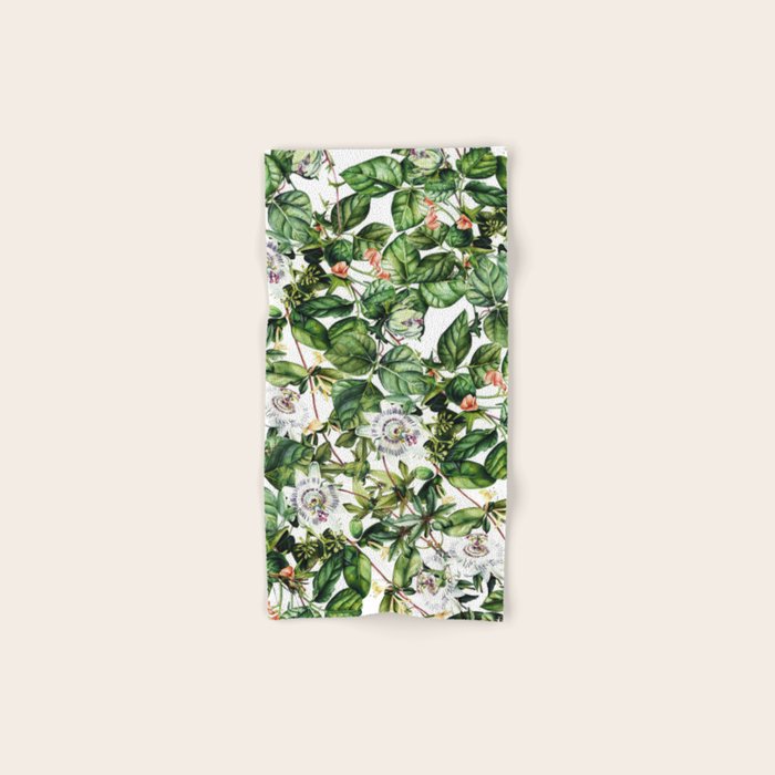 Botanical Leaf Bath Towel