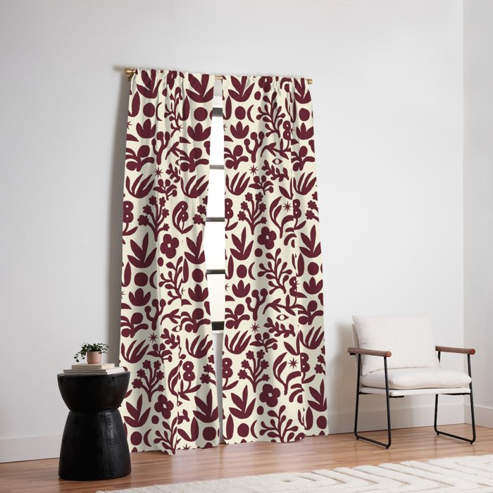 Floral shapes Pattern 01 Window Curtain
