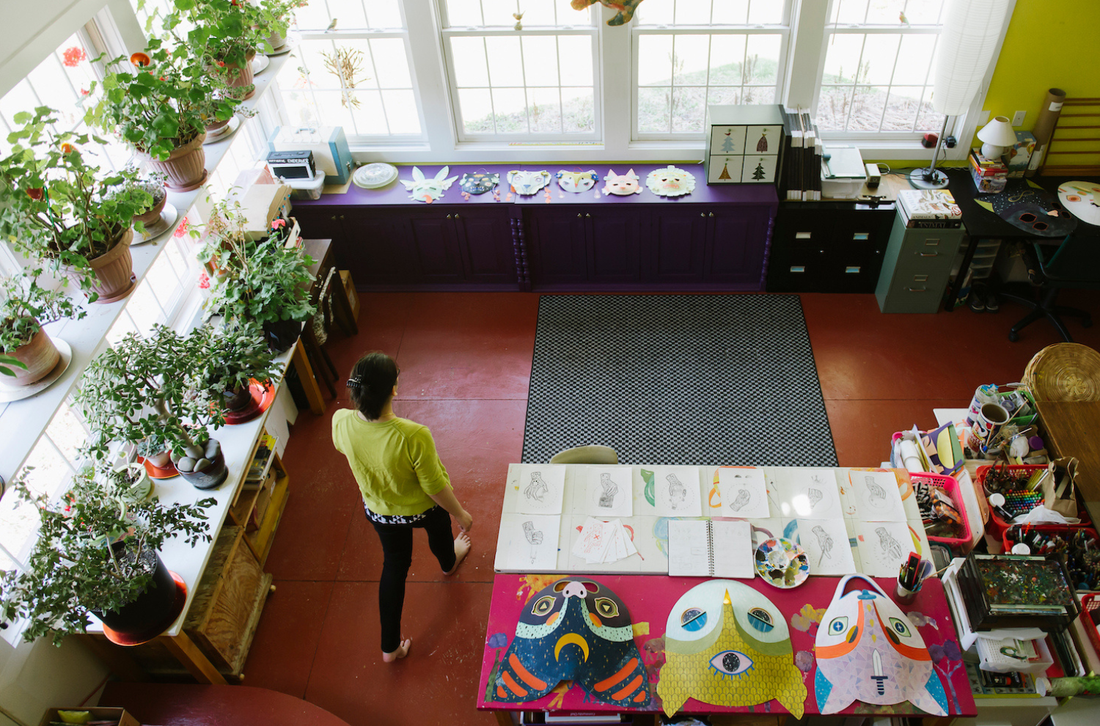 Camille Chew in their art studio