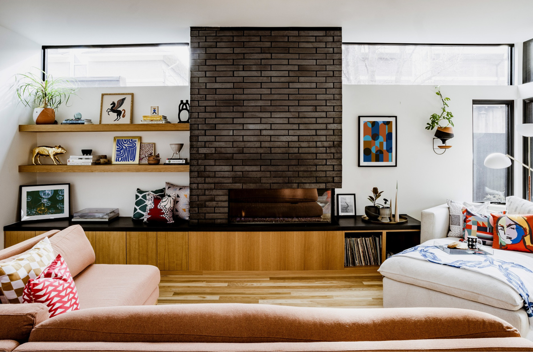 A decorated living room