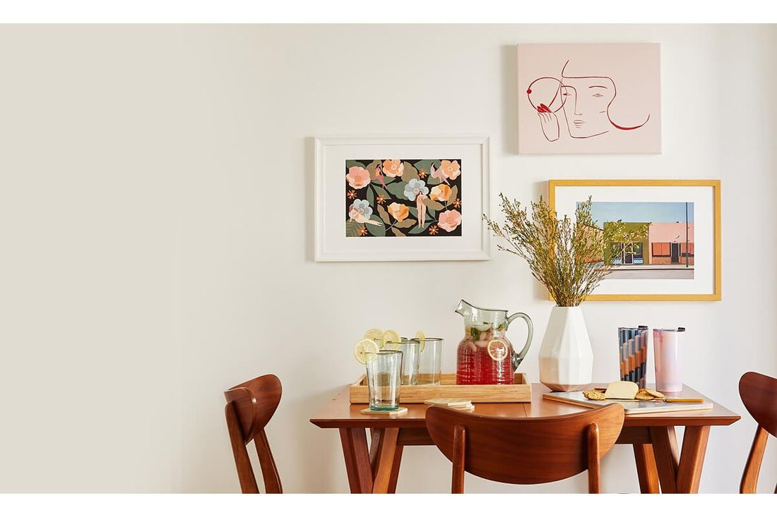 wall art over dining table