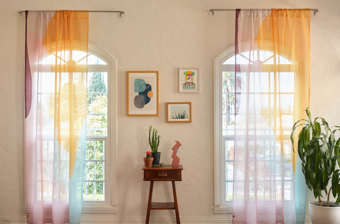 Sheer curtains with interior design