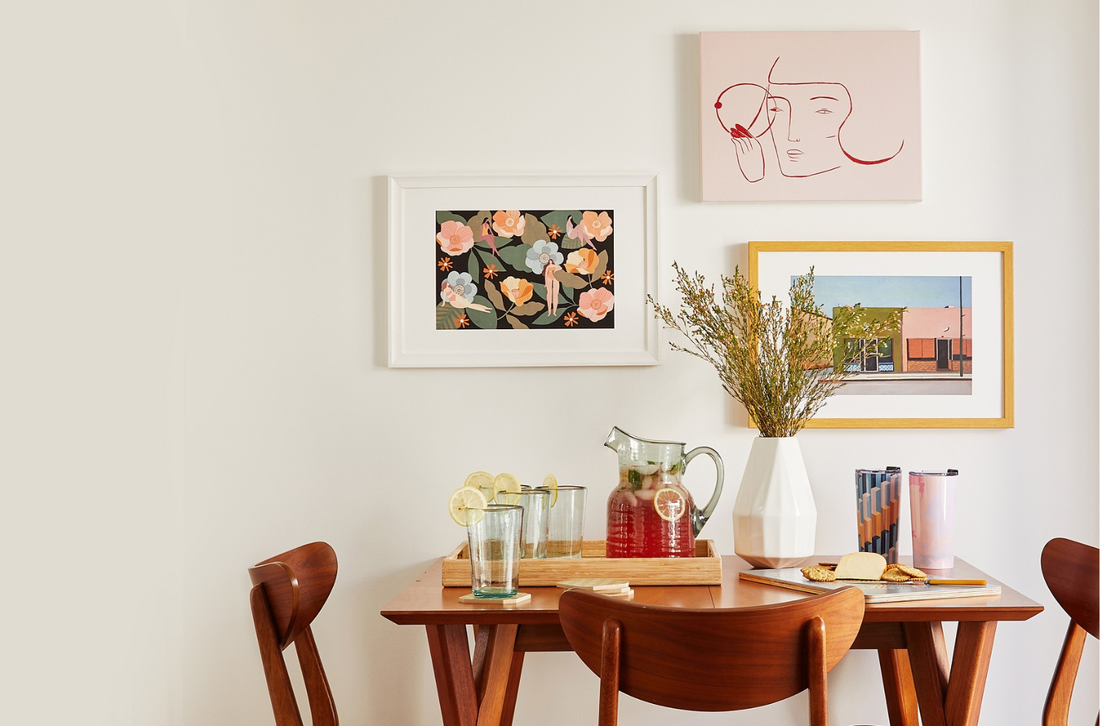 A decorated dining room table