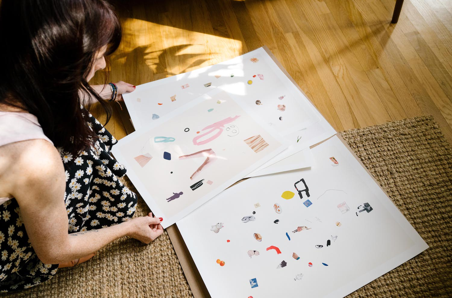 An artist making a portfolio
