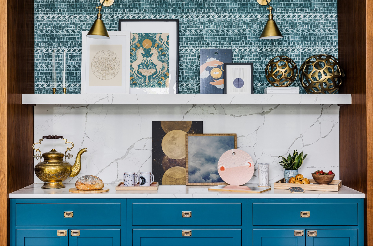 A decorated workspace