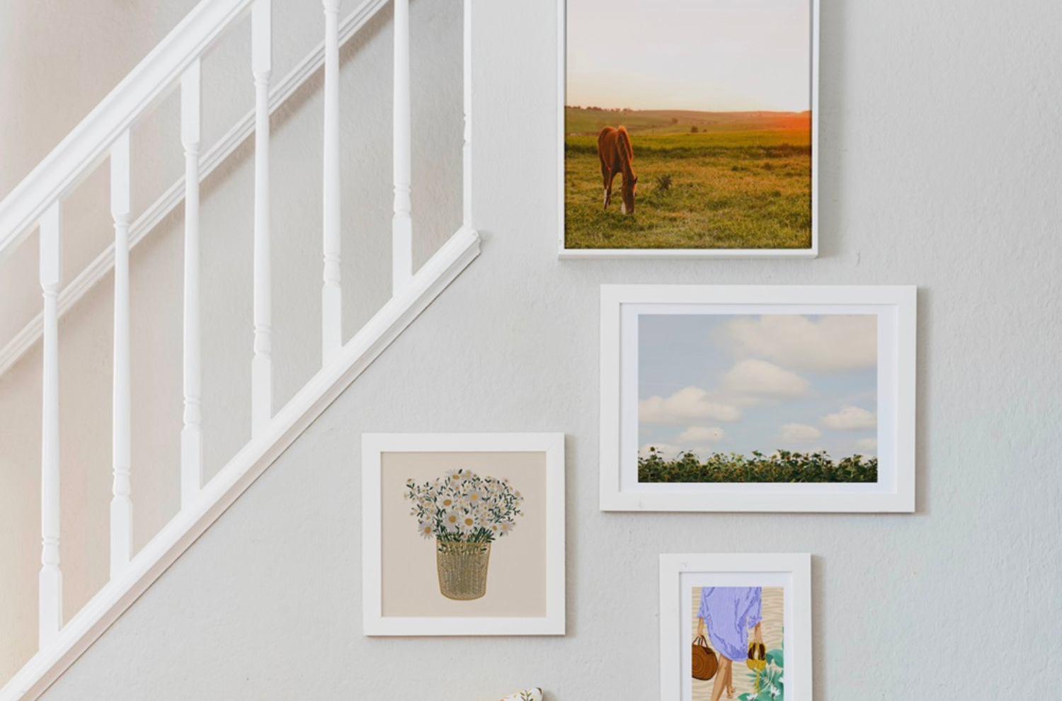 Wall art on a staircase