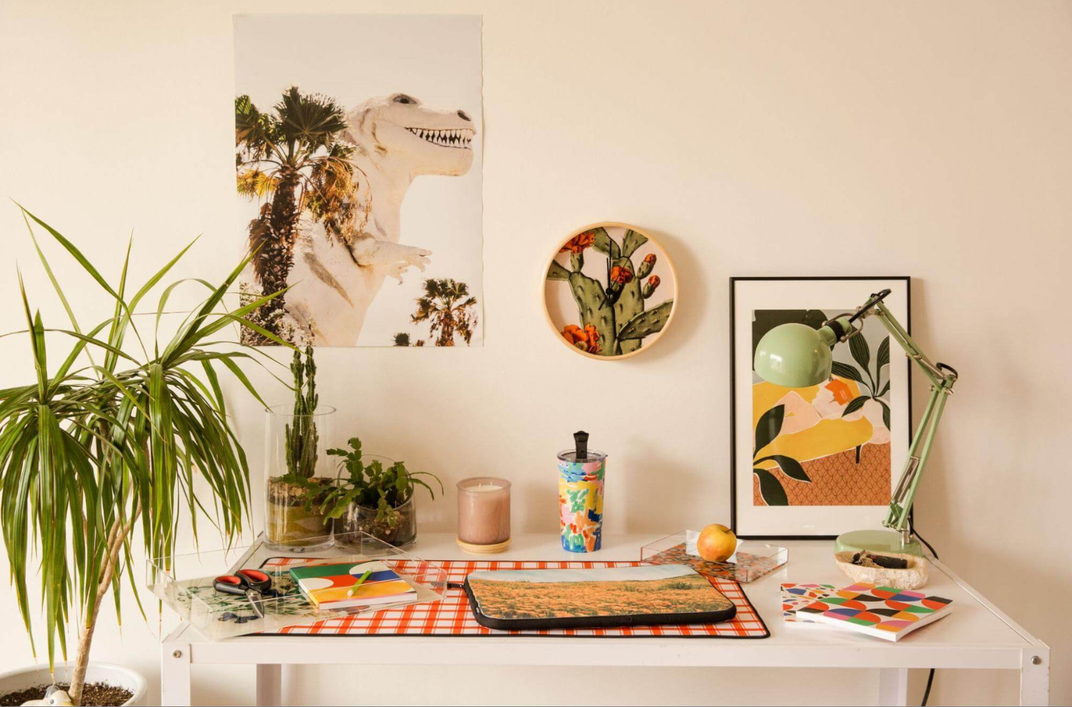 A decorated home office