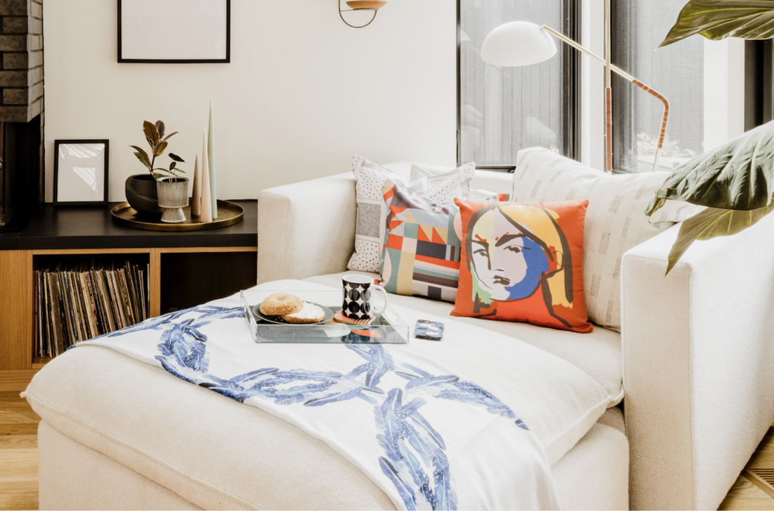 A decorated living room