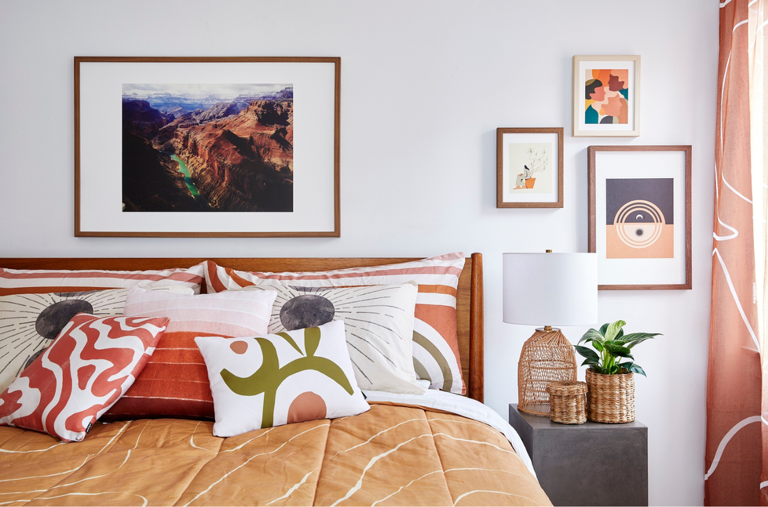 A colorful bedroom
