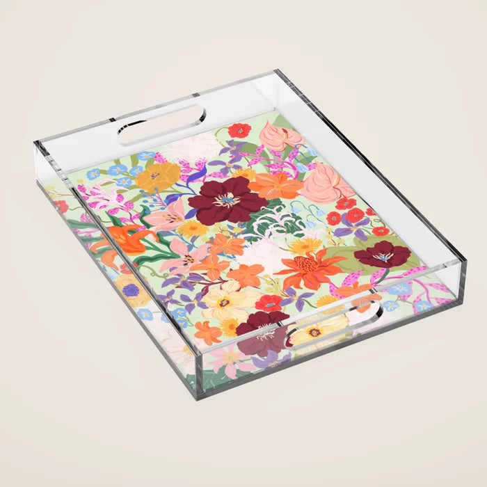 Floral Acrylic Trays