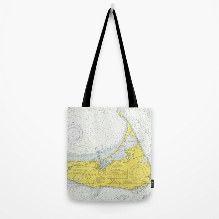 Vintage Map of Nantucket (1975) Tote Bag Gallery Image 2