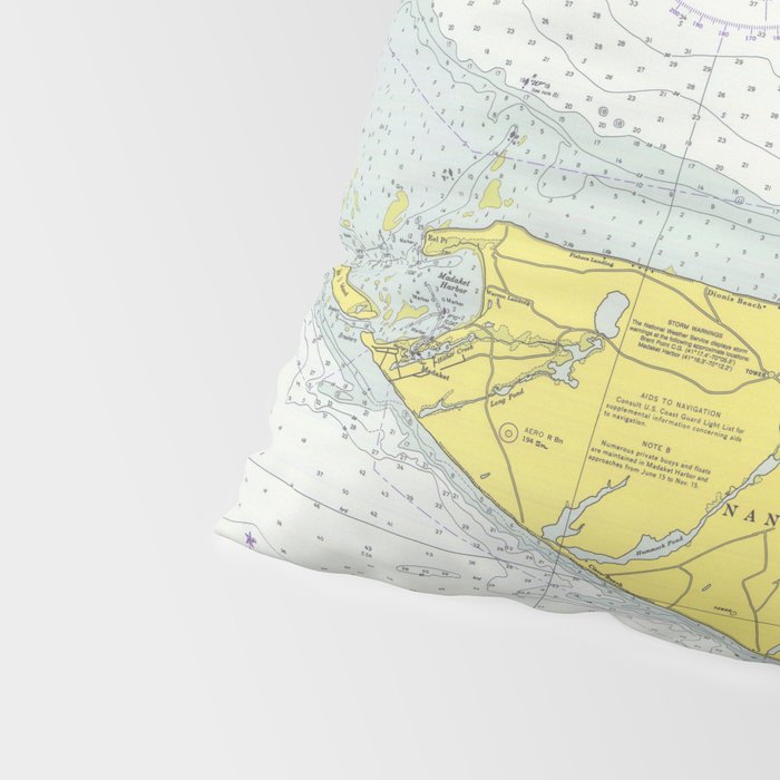 Vintage Map of Nantucket (1975) Pillow Sham Gallery Image 4