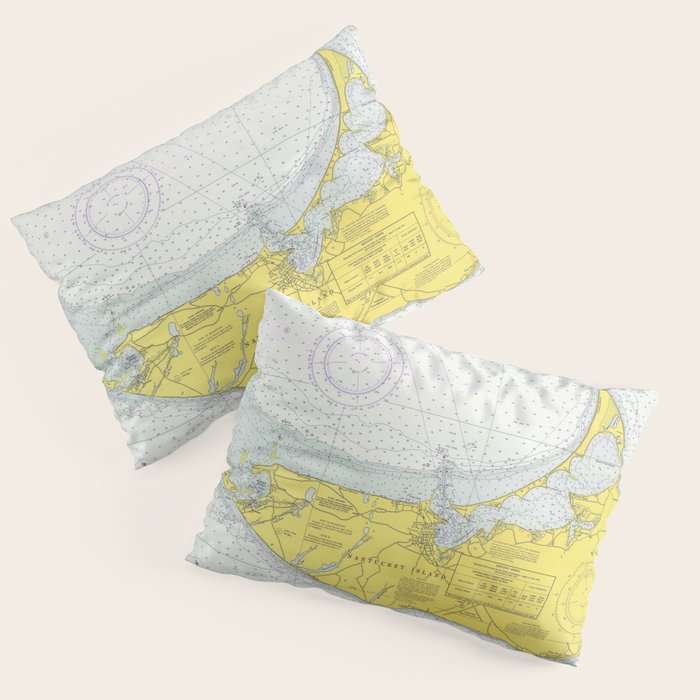 Vintage Map of Nantucket (1975) Pillow Sham Gallery Image 3