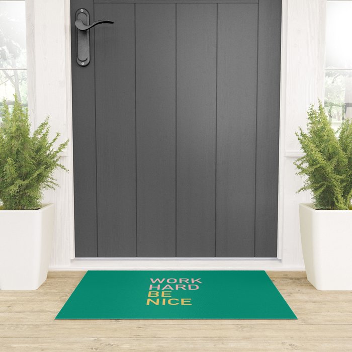 work hard be nice Welcome Mat Gallery Image 3