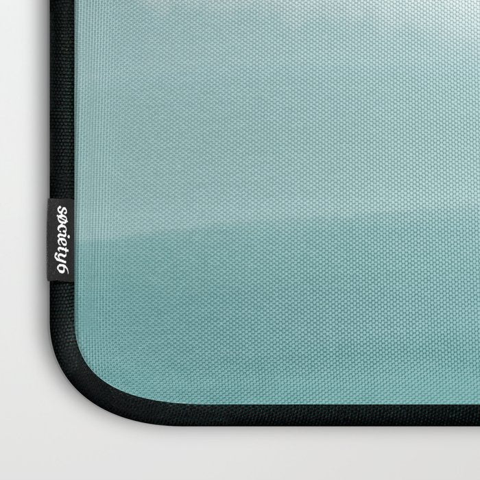 Ocean Sky // Surf Waves Teal Blue Green Water Clouds Watercolor Painting Beach Bathroom Decor Laptop Sleeve Gallery Image 3