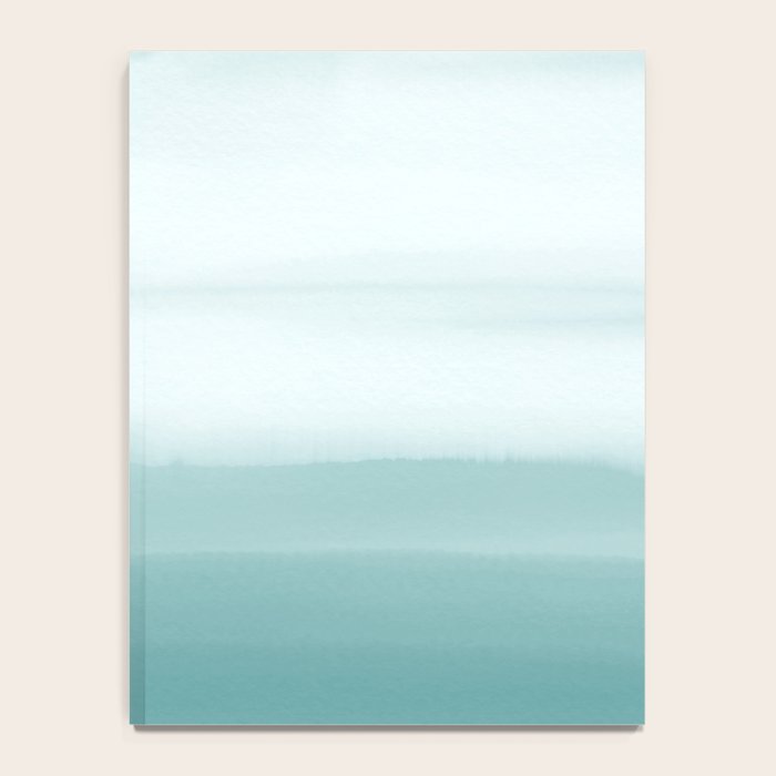 Ocean Sky // Surf Waves Teal Blue Green Water Clouds Watercolor Painting Beach Bathroom Decor Notebook Gallery Image 4