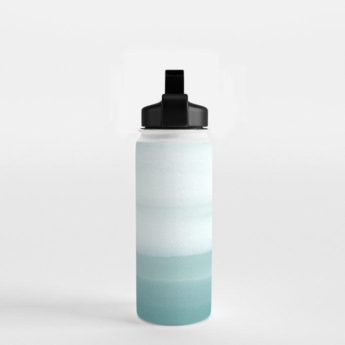 Ocean Sky // Surf Waves Teal Blue Green Water Clouds Watercolor Painting Beach Bathroom Decor Water Bottle Gallery Image 2