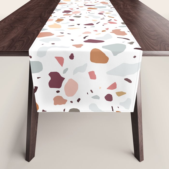 Terrazzo marble pattern Table Runner Gallery Image 1