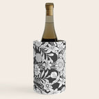 Vintage bohemian black white roses country floral Wine Chiller Gallery Image 3