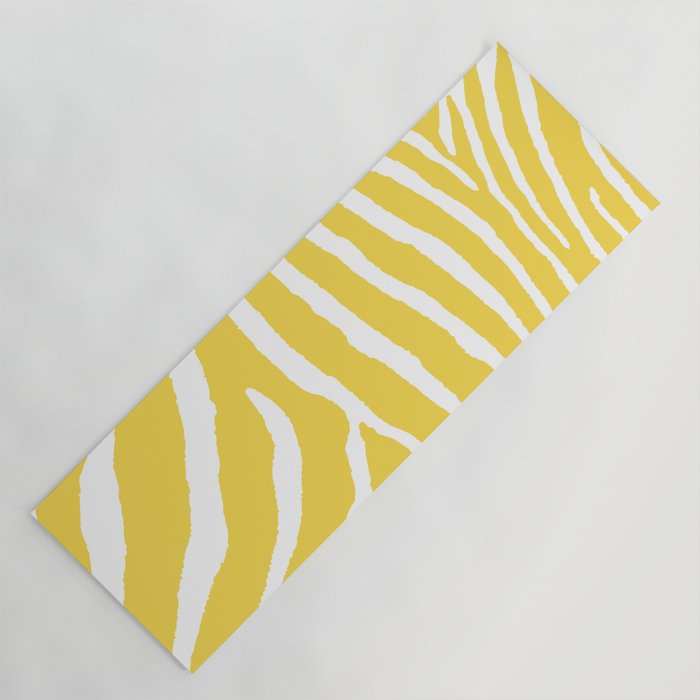 Zebra Wild Animal Print 240 Yellow Yoga Mat Gallery Image 1