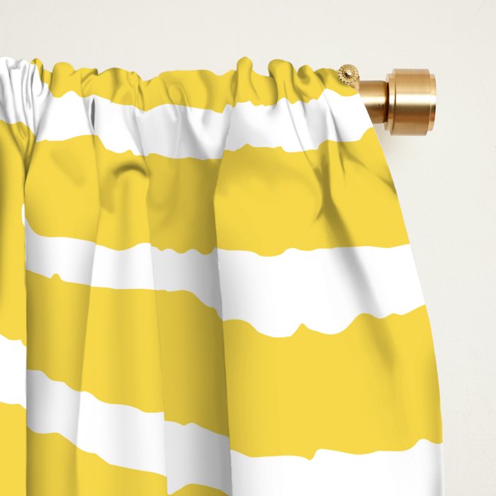 Zebra Wild Animal Print 240 Yellow Window Curtain Gallery Image 2