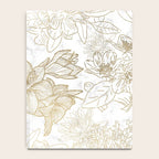 Elegant modern white faux gold marble floral Notebook Gallery Image 4