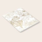 Elegant modern white faux gold marble floral Notebook Gallery Image 2