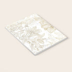 Elegant modern white faux gold marble floral Notebook Gallery Image 3