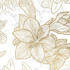 Elegant modern white faux gold marble floral Coffee Mug Gallery Image 2