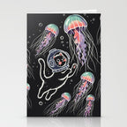 Jellyfish diver Stationery Card Gallery Image 2