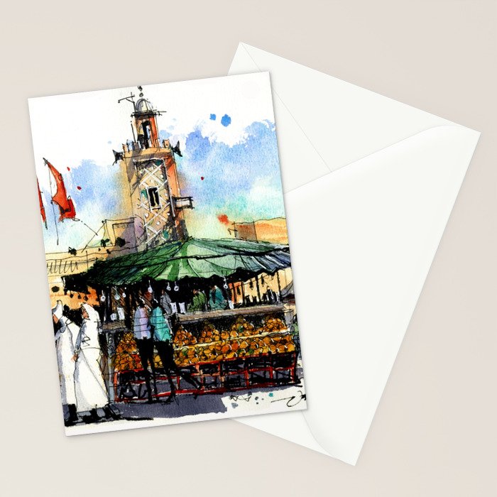 Market Stall, Jemaa el-Fnaa, Marrakesh Stationery Card Gallery Image 2