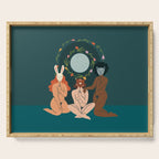 Spring Ritual // Women with animal masks Serving Tray Gallery Image 1