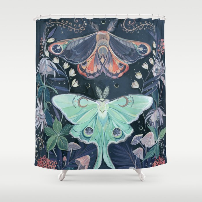 Luna Moth Shower Curtain Gallery Image 1