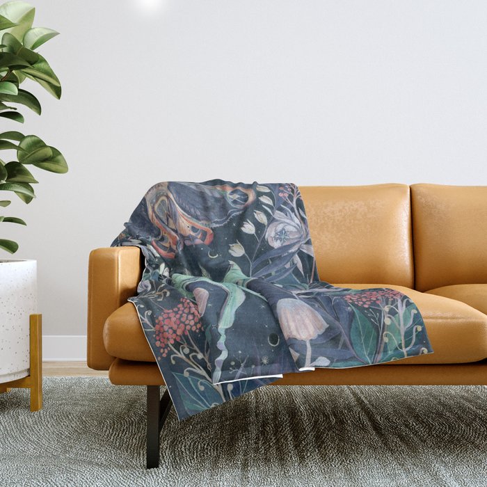 Luna Moth Throw Blanket Gallery Image 1