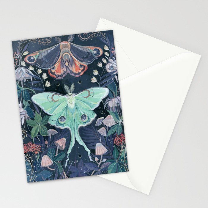 Luna Moth Stationery Card Gallery Image 2
