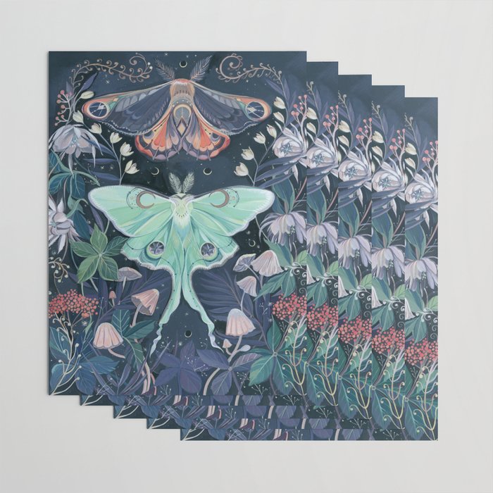 Luna Moth Wrapping Paper Gallery Image 3
