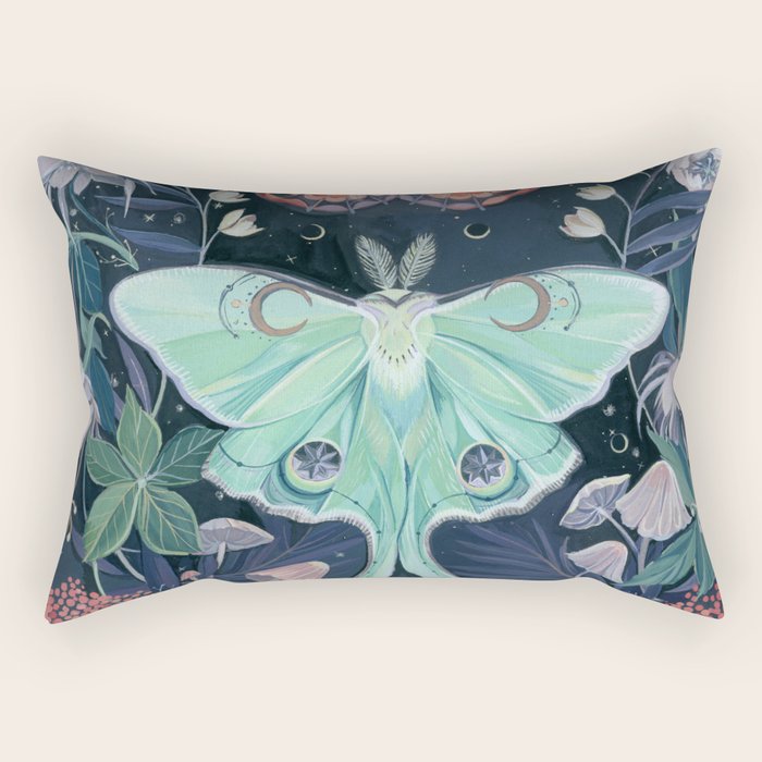 Luna Moth Rectangular Pillow Gallery Image 2