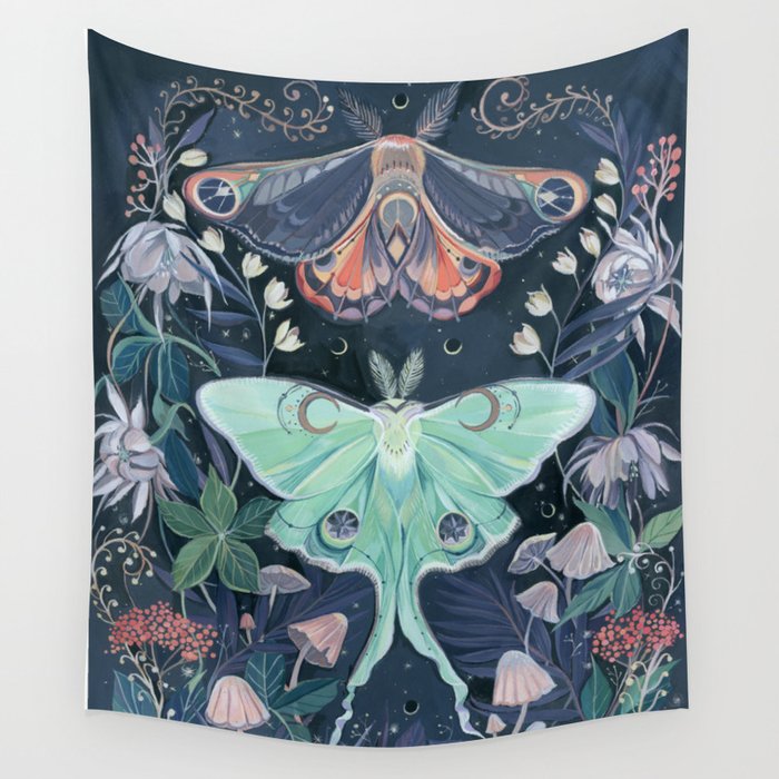 Luna Moth Wall Tapestry Gallery Image 4