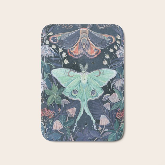 Luna Moth Bath Mat Gallery Image 1