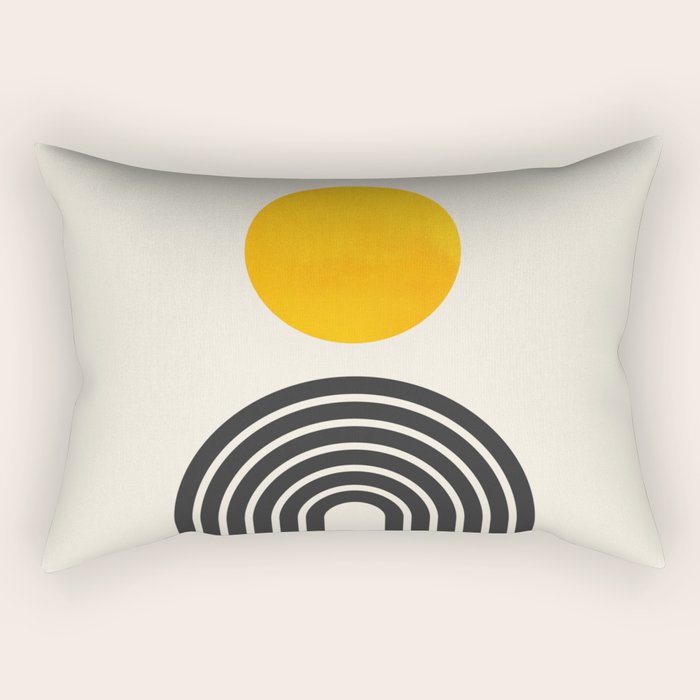 Gold Sun I: Mid-Century Modern Edition Rectangular Pillow Gallery Image 1