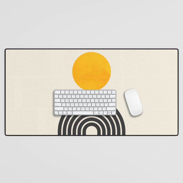 Gold Sun I: Mid-Century Modern Edition Desk Mat Gallery Image 1