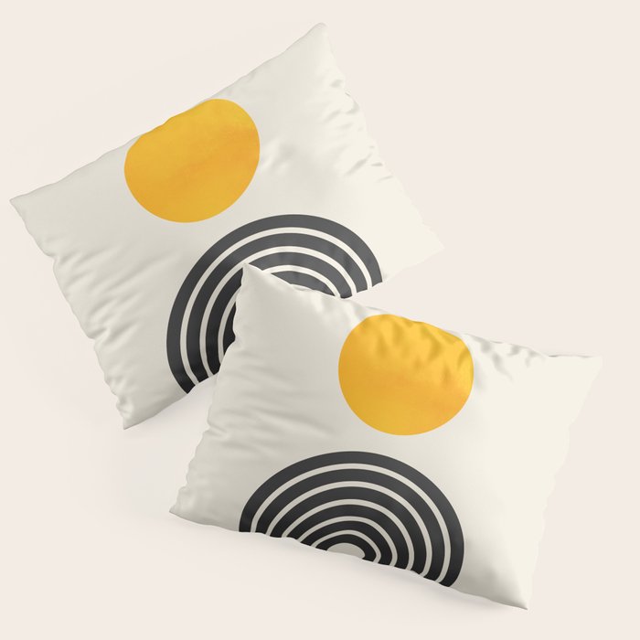 Gold Sun I: Mid-Century Modern Edition Pillow Sham Gallery Image 1