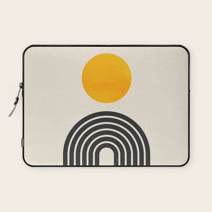 Gold Sun I: Mid-Century Modern Edition Laptop Sleeve Gallery Image 1