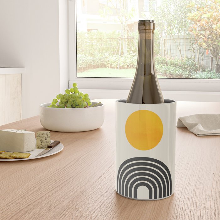 Gold Sun I: Mid-Century Modern Edition Wine Chiller Gallery Image 4